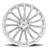 (Clearance - No Returns) 18x8.5 Ohm Proton Silver w/ Mirror Face (Rotary Forged) 5x120 30mm