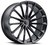 (Clearance - No Returns) 17x7 Ohm Proton Gloss Black (Rotary Forged) 5x4.5/114.3 50mm
