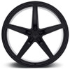(Clearance - No Returns) 22x9 Ohm AMP Forged Matte Black (Forged MonoBlock) 5x120 25mm