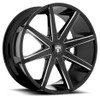 20x8.5 Dub Push Gloss Black/ Milled Accents S109 5x4.5/114.3 5x5/127 30mm
