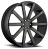 22x9 Dub Shot Calla Matte Black Machined w/ Tint S121 5x4.5/114.3 38mm