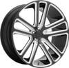 (Clearance - No Returns) 24x10 DUB Flex Gloss Black Milled S255 5x5/127 10mm