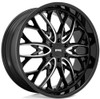 24x10 DUB OG Gloss Black Milled S263 6x5.5/139.7 25mm