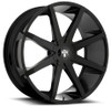 24x9.5 Dub Push All Gloss Black S110 6x135 6x5.5/139.7 25mm