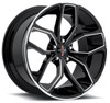 (Clearance - No Returns) 20x10 Foose Outkast Gloss Black Milled F150 5x120 40mm