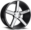 18x8 Niche Milan Brushed w/ Gloss Black M124 5x4.5/114.3 40mm