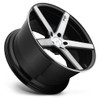 20x8.5 Niche Milan Brushed w/ Gloss Black M124 5x4.5/114.3 35mm