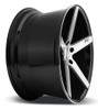 20x8.5 Niche Milan Brushed w/ Gloss Black M124 5x4.5/114.3 35mm