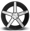 20x8.5 Niche Milan Brushed w/ Gloss Black M124 5x120 35mm