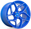 (Clearance - No Returns) 20x10.5 Niche Torsion Anodized Blue Milled M268 5x112 27mm