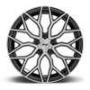 (Clearance - No Returns) 22x10 Niche Mazzanti Gloss Black Brushed Face M262 5x4.5/114.3 35mm