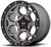 17x9 KMC KM541 Dirty Harry Satin Gray w/ Black Lip 5x5/127 -12mm