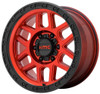 (Clearance - No Returns) 20x9 KMC KM544 Mesa Candy Red w/ Black Ring 6x135 18mm