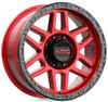 (Clearance - No Returns) 20x9 KMC KM544 Mesa Candy Red w/ Black Ring 8x6.5/165 0mm