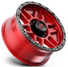 (Clearance - No Returns) 20x9 KMC KM544 Mesa Candy Red w/ Black Ring 8x6.5/165 0mm