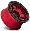 (Clearance - No Returns) 17x8.5 KMC KM237 Riot Beadlock Candy Red w/ Satin Black Ring (True Beadlock) 6x5.5/139.7 0mm