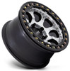 (Clearance - No Returns) 17x8.5 KMC KM237 Riot Beadlock Satin Black Machined Face (True Beadlock) 6x135 0mm