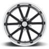 18x9.5 US Mags U117 Rambler Gloss Black Milled w/ Diamond Cut Lip 5x4.75/120.7 1mm