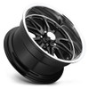 18x8 US Mags U121 Rambler Gloss Black w/ Diamond Cut Lip 5x4.5/114.3 1mm