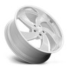 24x10 US Mags U134 Desperado Silver Brushed Milled w/ Diamond Cut Lip (Bi-Directional) (Left) 5x5/127 5mm