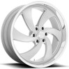 24x9 US Mags U134 Desperado Silver Brushed Milled w/ Diamond Cut Lip (Bi-Directional) (Left) 6x135 25mm