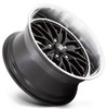 20x8.5 US Mags U138 Santa Cruz Gloss Black w/ Diamond Cut Lip 5x4.75/120.7 6mm