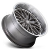 22x9 US Mags U139 Santa Cruz Anthracite w/ Diamond Cut Lip 5x5/127 15mm