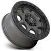(Clearance - No Returns) 17x8.5 Black Rhino Venture Beadlock Matte Gunmetal w/ Black Hardware 6x130 38mm