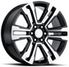 20x9 Performance Replicas PR182 Gloss Black Machined 6x5.5/139.7 24mm