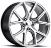 20x10 Performance Replicas PR181 Hyper Silver Machined 5x5/127 50mm