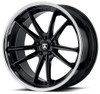 22x10.5 Asanti ABL-23 Gloss Black w/ Chrome Lip 5x120 35mm