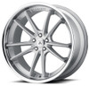 (Clearance - No Returns) 20x10.5 Asanti ABL-23 Brushed Silver w/ Chrome Lip 5x120 38mm