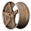(Clearance - No Returns) 20x10.5 Asanti ABL-31 Satin Bronze w/ Chrome Lip 5x120 38mm