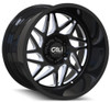 20x9 Cali Off-Road Gemini 9112BM Gloss Black w/ Milled Spokes 6x135 0mm