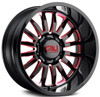 20x9 Cali Off-Road Summit 9110 Gloss Black w/ Red Milled Spokes 6x5.5/139.7 0mm