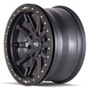 17x9 Dirty Life 9304 DT-2 Matte Black w/ Simulated Beadlock Black Ring 6x5.5/139.7 -12mm