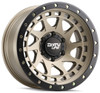 17x9 Dirty Life 9311 Enigma Pro Satin Gold w/ Simulated Beadlock Black Ring 5x5/127 -12mm