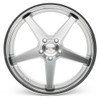 20x10 Ferrada FR3 Machine Silver  w/ Chrome Lip 5x112 28mm