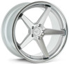 22x10.5 Ferrada FR3 Machine Silver w/ Chrome Lip 5x4.5/114.3 42mm