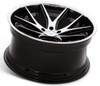22x9.5 Ferrada FR2 Machine Black w/ Chrome Lip 5x112 15mm