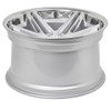 19x9.5 Ferrada CM1 Machined Silver w/ Chrome Lip 5x120 20mm