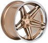 22x9 Ferrada CM1 Brushed Cobre w/ Chrome Lip 5x120 30mm