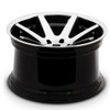 (Clearance - No Returns) 22x11 Ferrada FR1 Machine Black w/ Chrome Lip 5x112 20mm