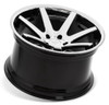 (Clearance - No Returns) 22x11 Ferrada FR1 Machine Black w/ Chrome Lip 5x112 20mm