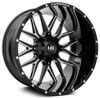20x10 Hardrock Off-Road H700 Affliction Gloss Black Milled 6x135 5x5.5/139.7 -19mm