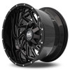 20x10 Hardrock Off-Road H704 Crusher Gloss Black Milled 5x150 5x5.5/139.7 -19mm