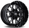 20x9 Hardrock Off-Road H705 Gunner Gloss Black Milled 6x135 6x5.5/139.7 0mm