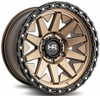 17x9 Hardrock Off-Road H106 Matte Bronze w/ Matte Black Lip Ring 6x135 1mm