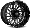22x12 Hardrock Off-Road H508 Gloss Black Milled (* May Require Trimming) 5x150 -51mm