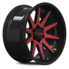 20x10 ION Alloy 143 Gloss Black w/ Red Machined Face 8x180 -19mm